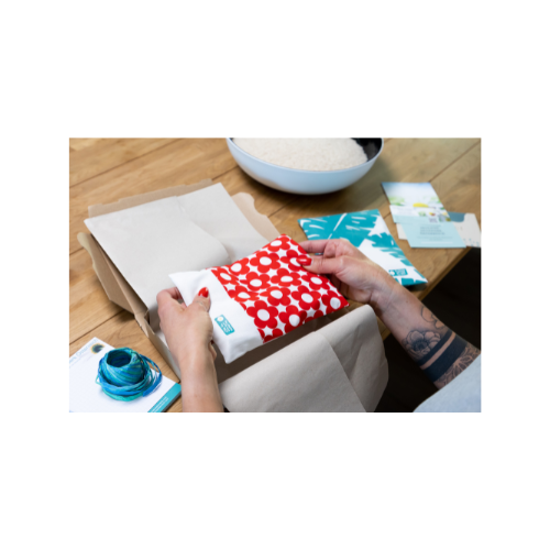 Bring Farbe ins Training mit einem knallbunten Reiskissen!