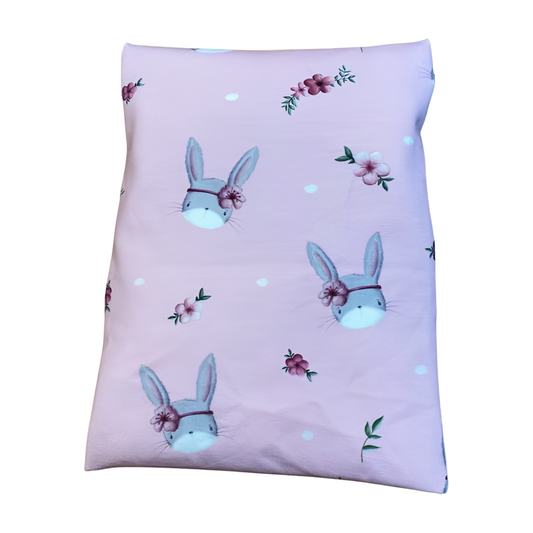 Hase mit Haarband rosa -  Kissenüberzug