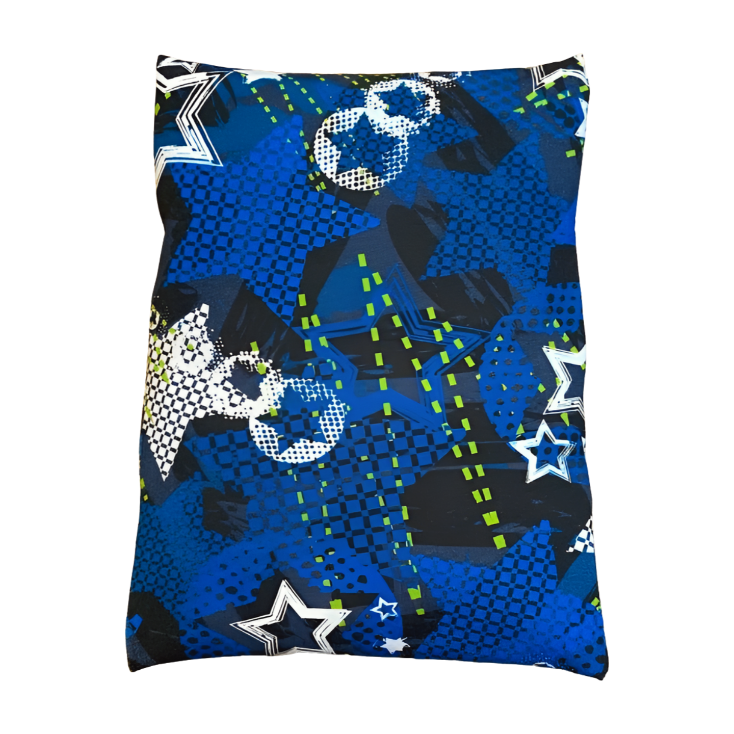 Sterne weiß/blau - Kissenüberzug