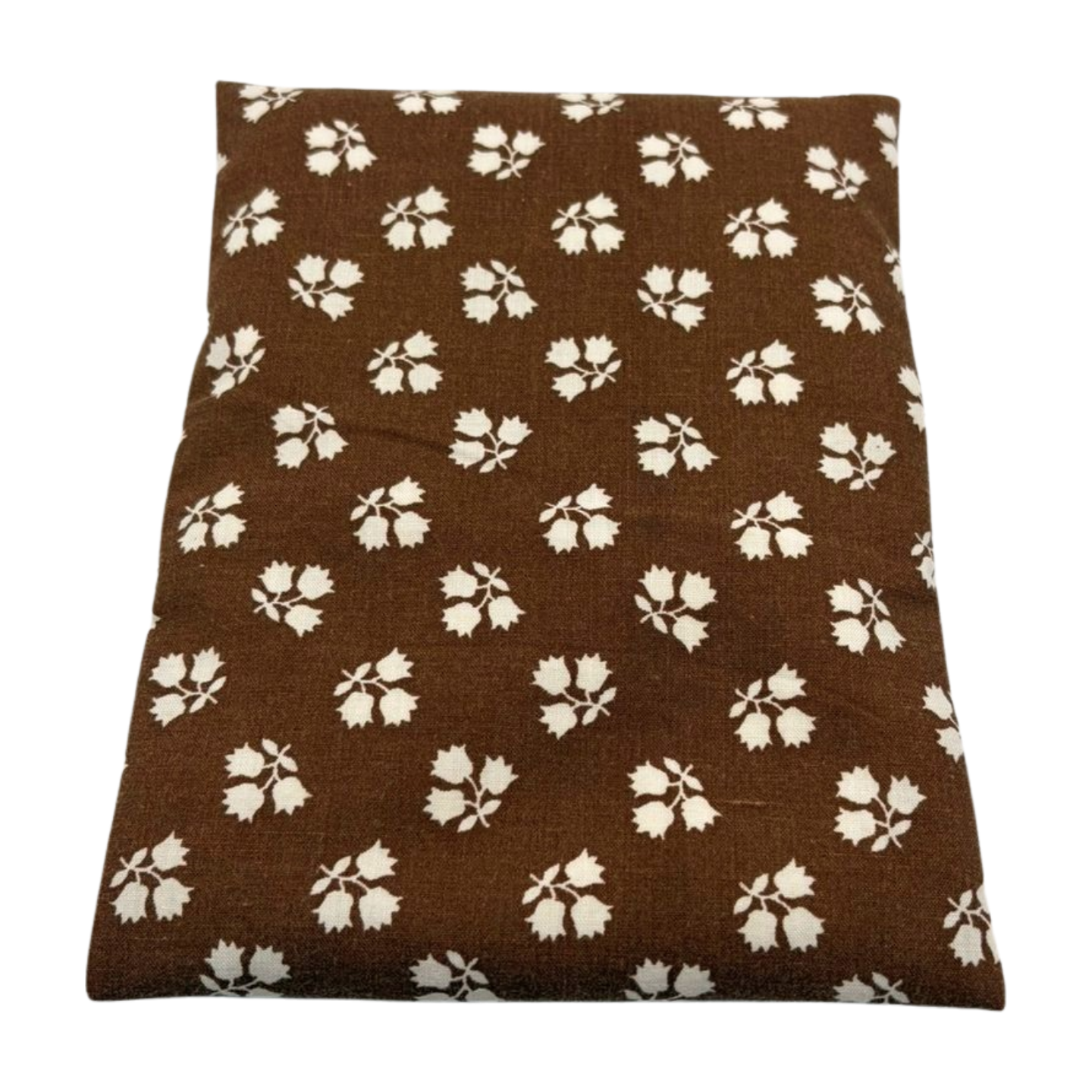 Blümchen weiß/braun - Kissenüberzug
