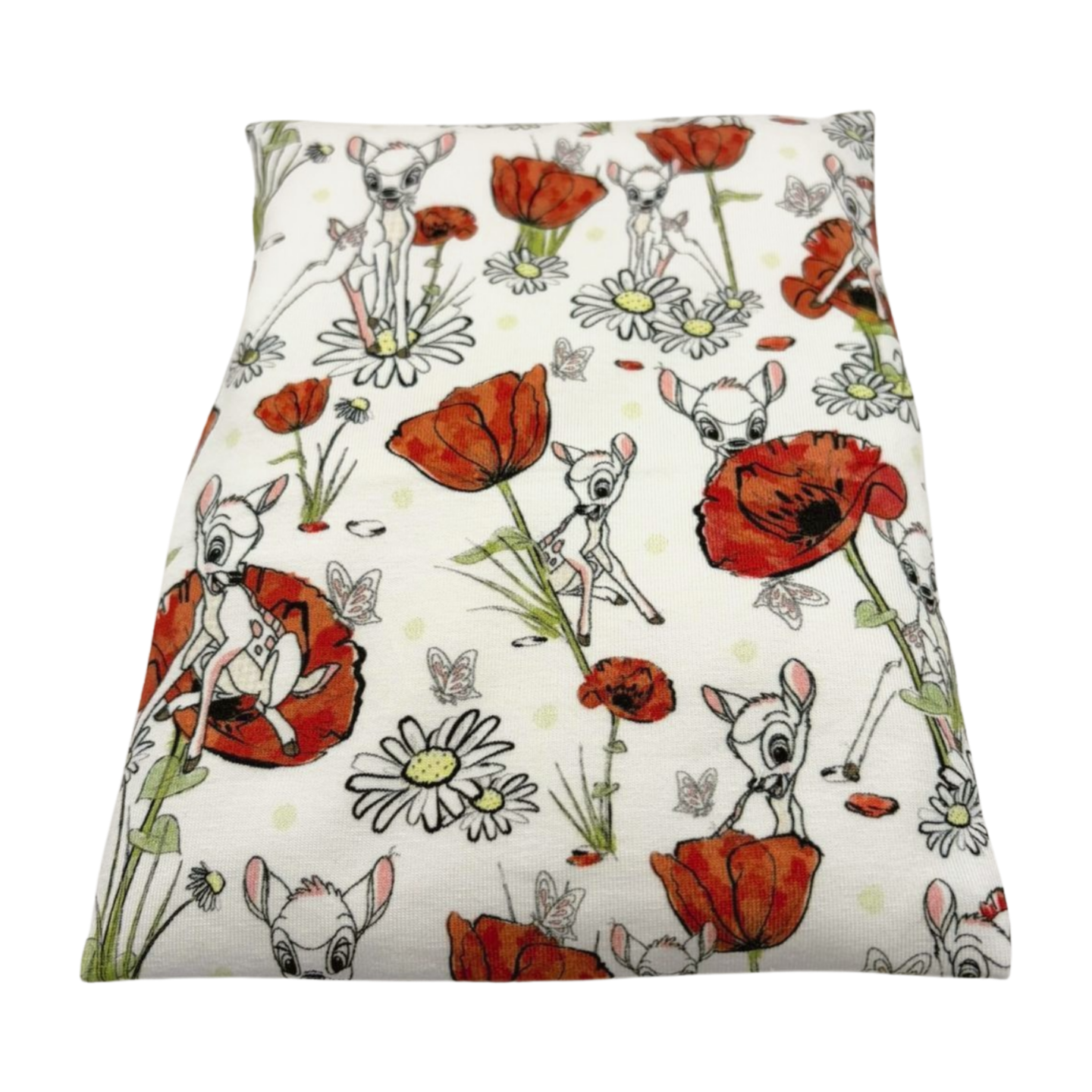 Rehkitz / Mohnblume - Kissenüberzug