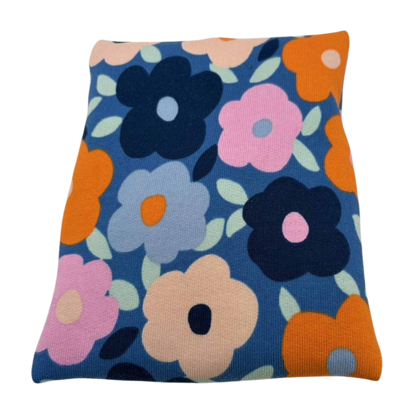 Bunte Blumen - Baumwolljersey - Kissenüberzug