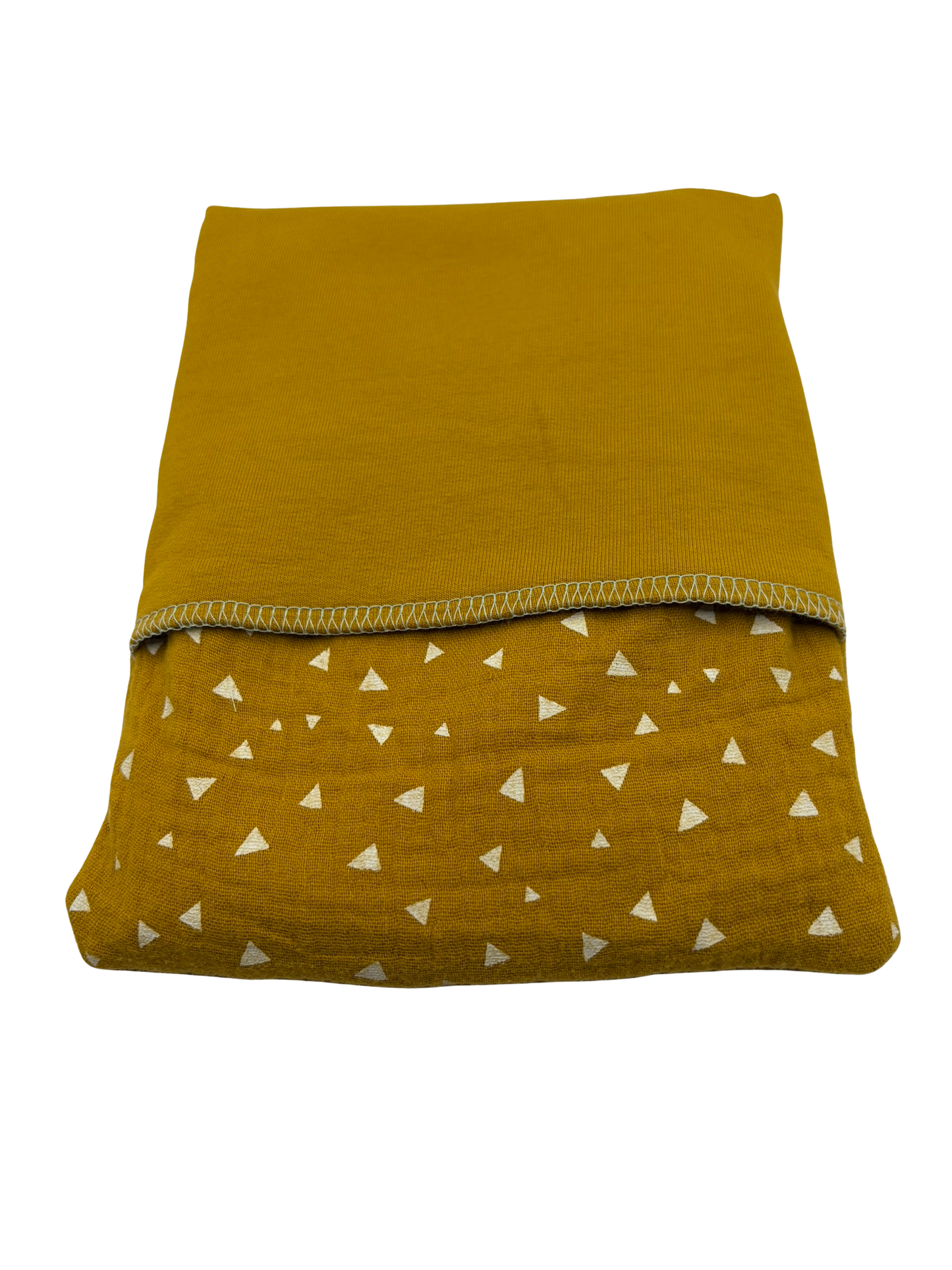 Senf/Dreiecke - Kissenüberzug