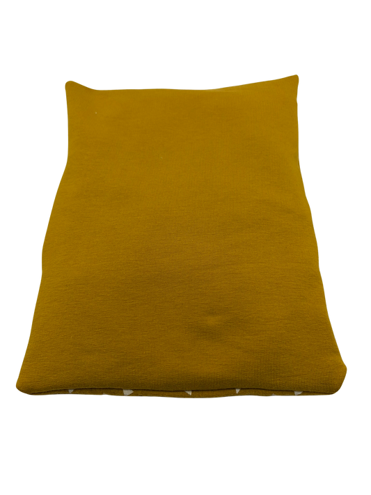 Senf/Dreiecke - Kissenüberzug