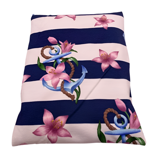 Marine gestreift - Anker - Kissenüberzug