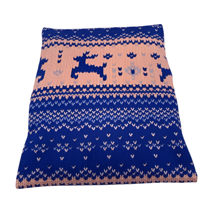 Wildtier blau / rosa - Kissenüberzug