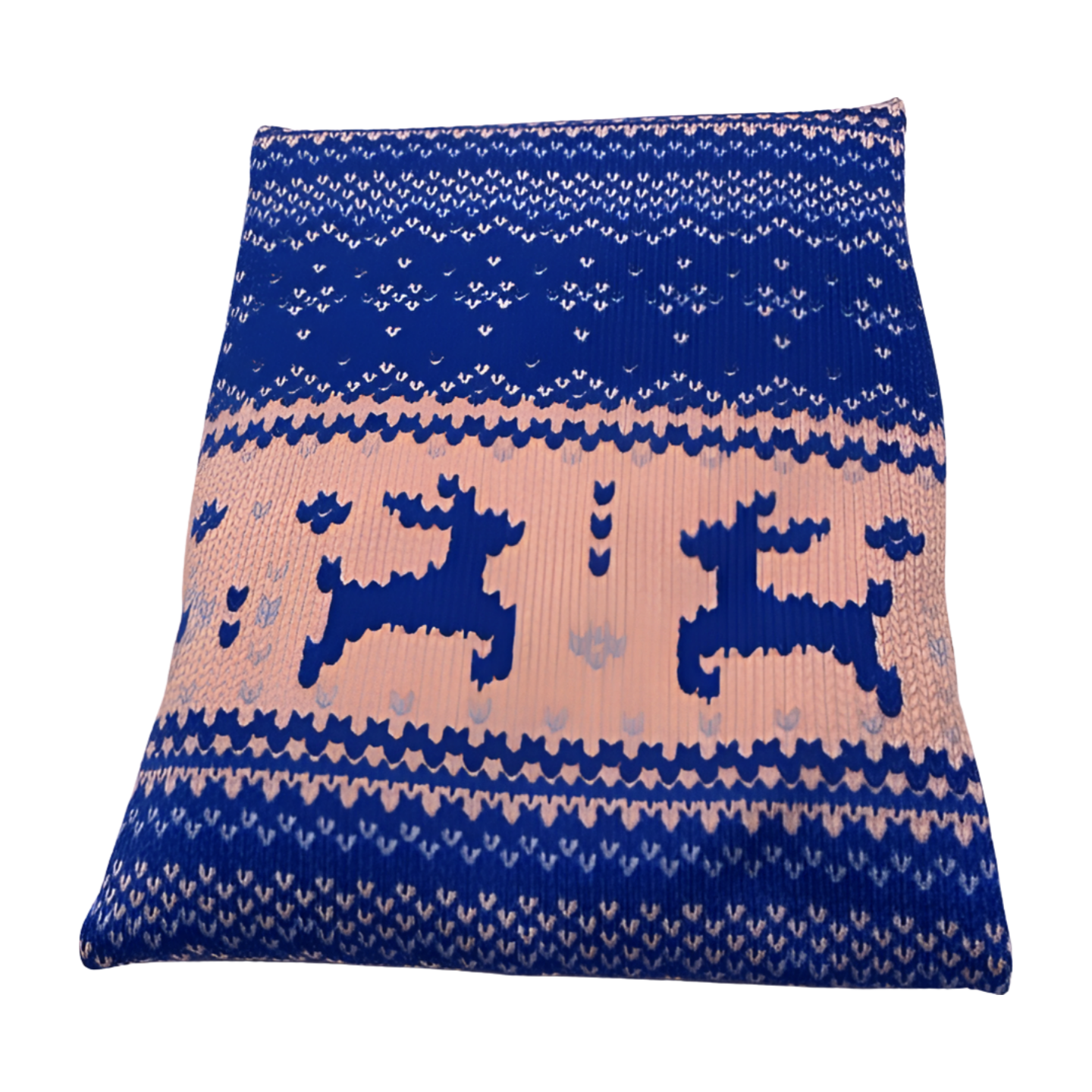 Wildtier blau / rosa - Kissenüberzug