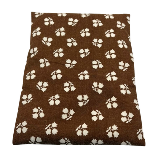 Blümchen weiß/braun - Kissenüberzug