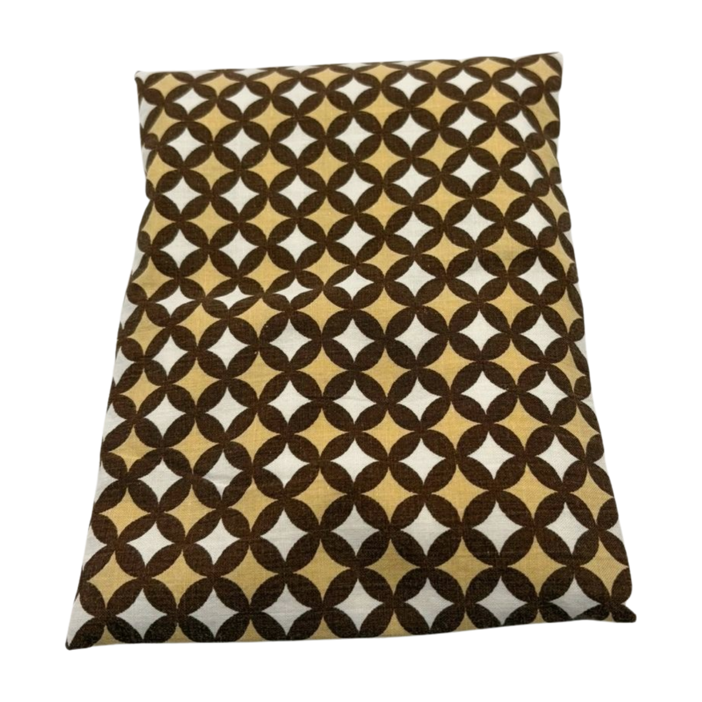 Muster gelb/braun - Kissenüberzug