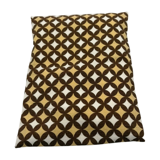 Muster gelb/braun - Kissenüberzug