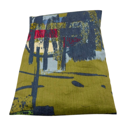 Olivgrün/bunt - Kissenüberzug