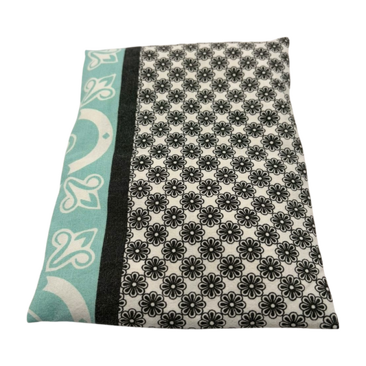 Muster schwarz/türkis - Kissenüberzug
