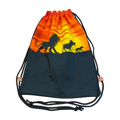 Sonnenuntergang - Löwe - Turnbeutel