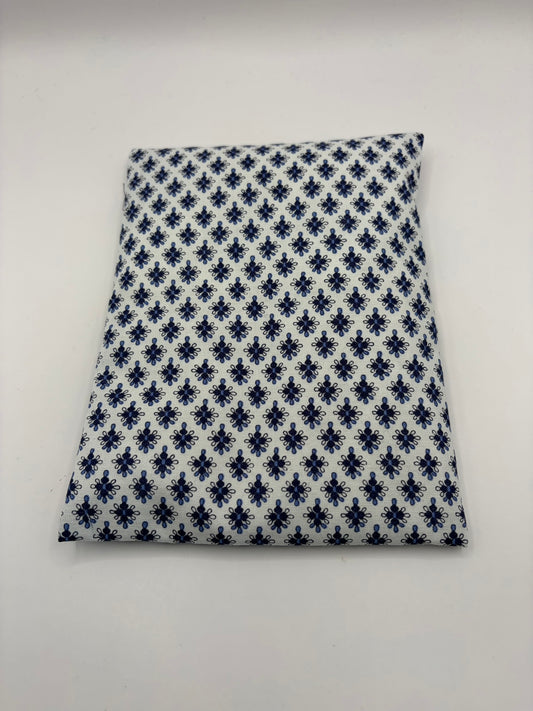 Blümchen weiß/blau - Kissenüberzug