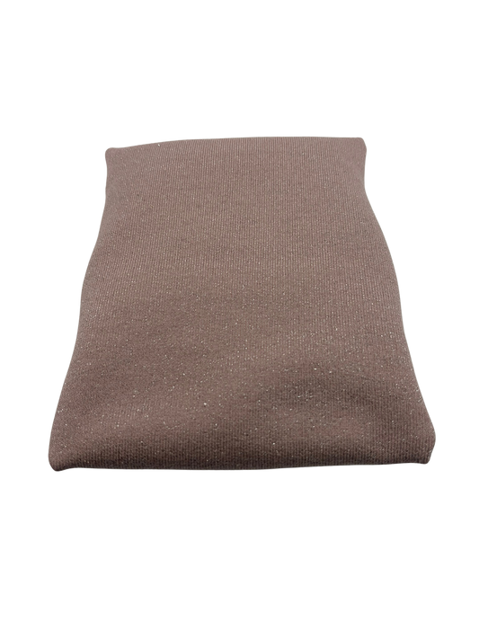 Rosa mit Silberfäden - Baumwolljersey - Kissenüberzug