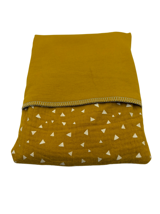 Senf/Dreiecke - Kissenüberzug